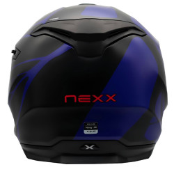 NEXX Y.100 B-SIDE MAT SİYAH-NAVY MAVİ KASK