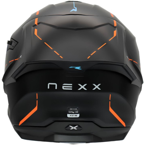 NEXX Y.100R REACT MAT SİYAH-TURUNCU KASK