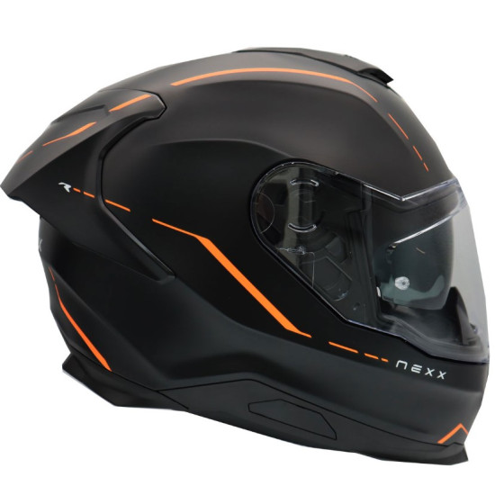 NEXX Y.100R REACT MAT SİYAH-TURUNCU KASK