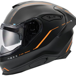 NEXX Y.100R REACT MAT SİYAH-TURUNCU KASK